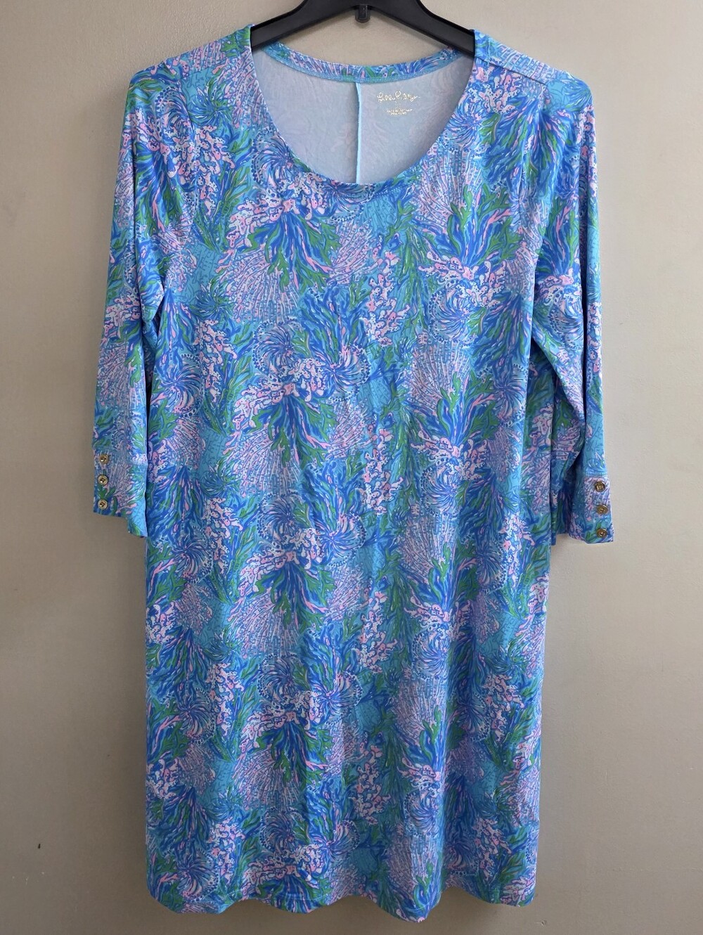 Lilly Pulitzer Solia Chillylilly Dress Pockets Nylon XL